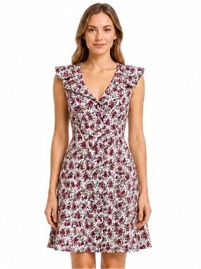 Vintage Fairweather 90s Floral Midi Dress Cottagecore Button Front Size 4 Small